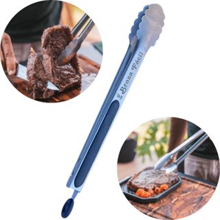 Pegador Inox Universal 40Cm ou Pinça para Alimentos Salada e Churrasco Profissional com Cabo Longo Brasa Fácil em Oferta na Shopee