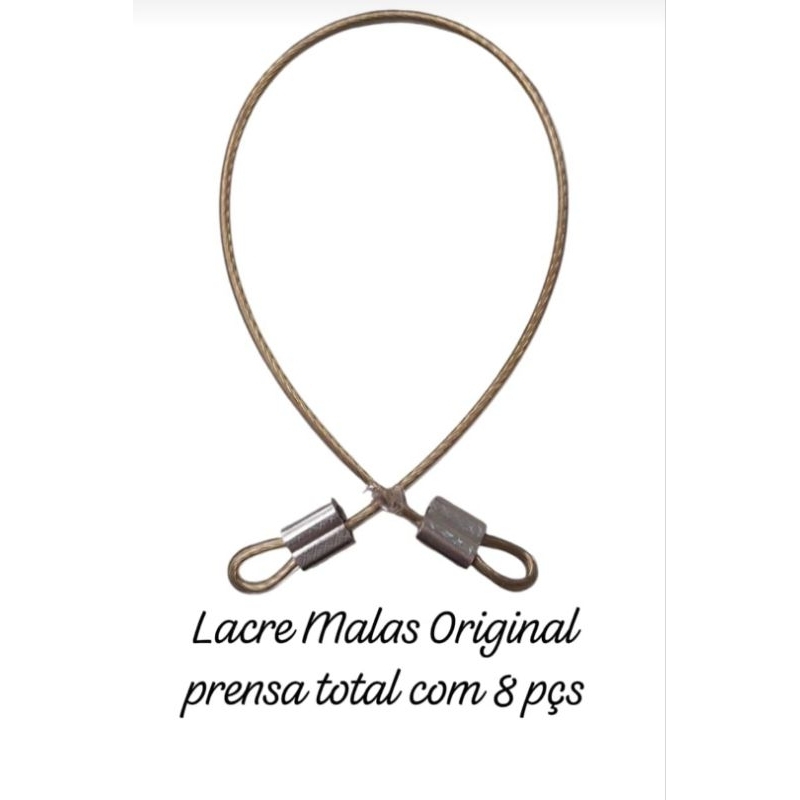 8 Lacre de segurança em aço revestido em pvc com 35cm para malas de viagens bolsas capacetes em Oferta na Shopee