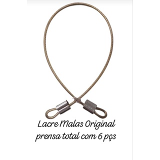 6 Lacre de segurança em aço revestido em pvc com 35cm para malas de viagens bolsas capacetes guarda roupas de hotéis em Oferta na Shopee