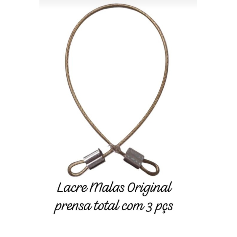 3 Lacre de segurança em aço revestido em pvc com 35cm para malas de viagens bolsas capacetes guarda roupas de hotéis