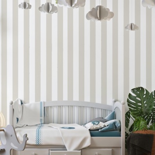 Papel de Parede Vinílico Adesivo Lavável Listrado Cinza e Branco em Oferta na Shopee