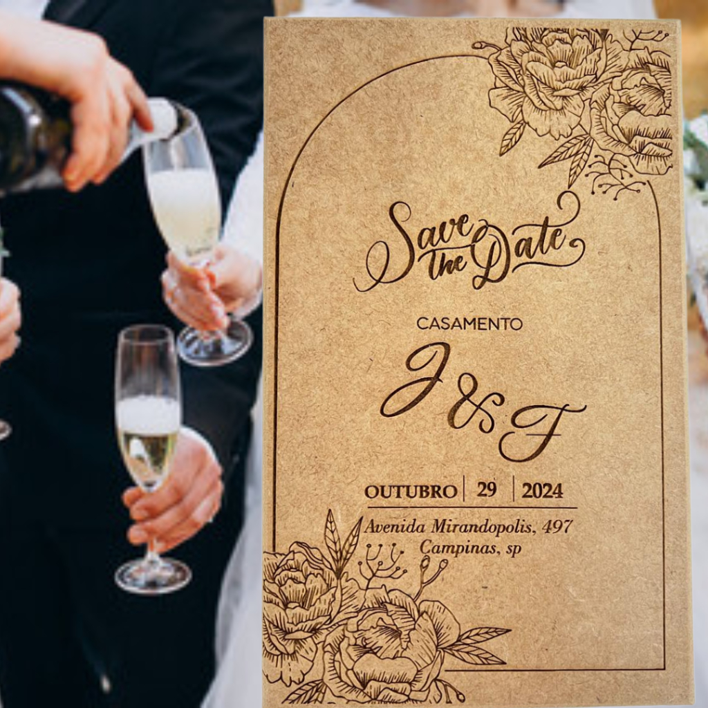 Kit com 2 Caixa convite casamento personalizada Copenhage padrinhos mdf personalizada presente lembrancinha enfeite madrinha padrinho batizado aniversario logo convite personalizado iniciais data endereço mini vinho taça vela