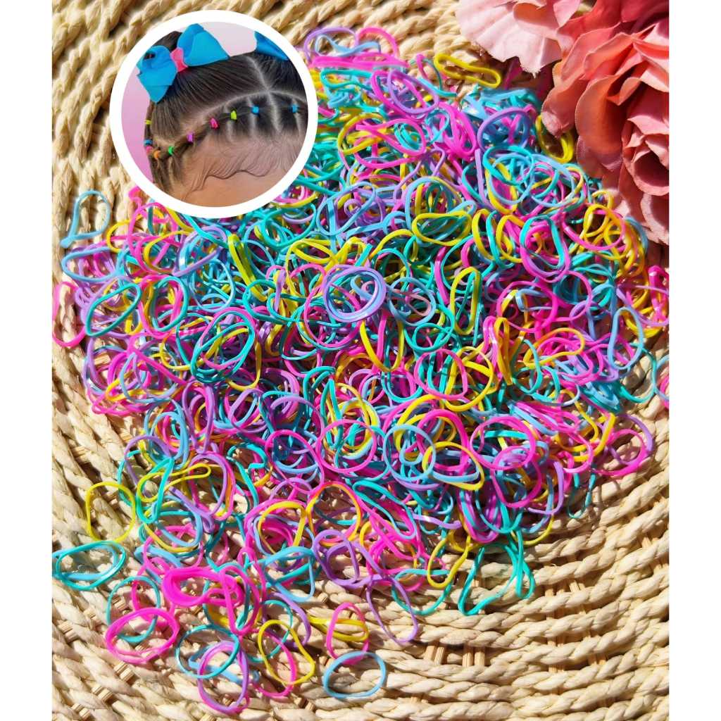 Elástico de Silicone Fininho Para cabelo 1cm 400 Peças Promoção Envio Rápido em Oferta na Shopee