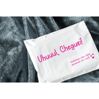 Envelope Plástico de segurança 32x40  Personalizado - ( 30 UNIDADES) - Uhuuul, cheguei! em Oferta na Shopee