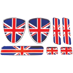 Kit de Adesivos Resinados Emblema 3D Escudo Placa Coluna Automotivo Reino Unido