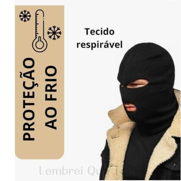 Balaclava Touca Ninja dupla camada PRETA PROTEÇÃO Motoqueiro Motoboy PAINTBALL MILITAR TATICO