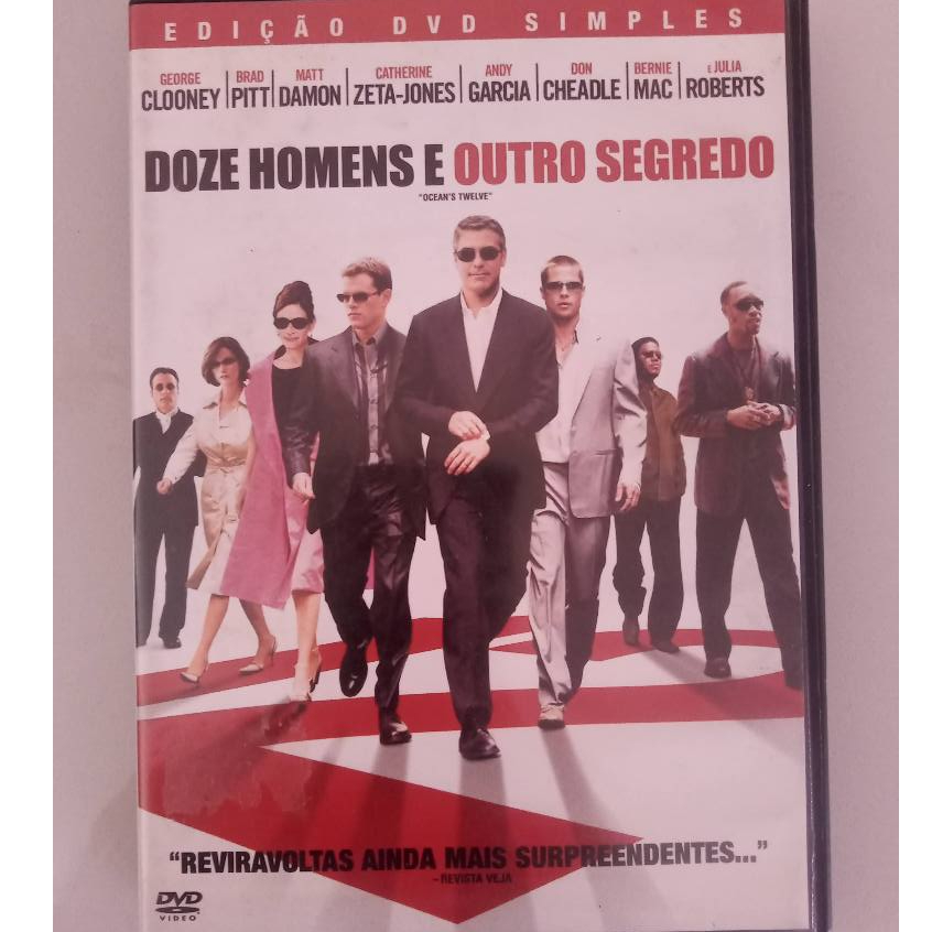 Doze homens e outro segredo - dvd de locadora - george clooney - brad pitt
