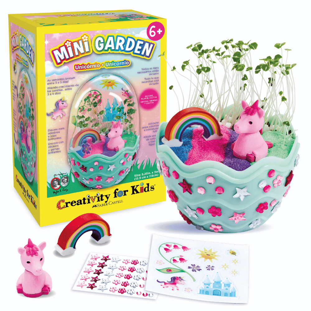 Mini Jardim Mágico, Unicórnio, Brinquedo Criativo, Idade 6+, Creativity For Kids Faber-Castell