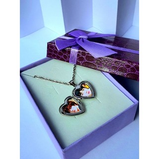 Colar Relicário Bts Kpop em formato de Coração em Oferta na Shopee