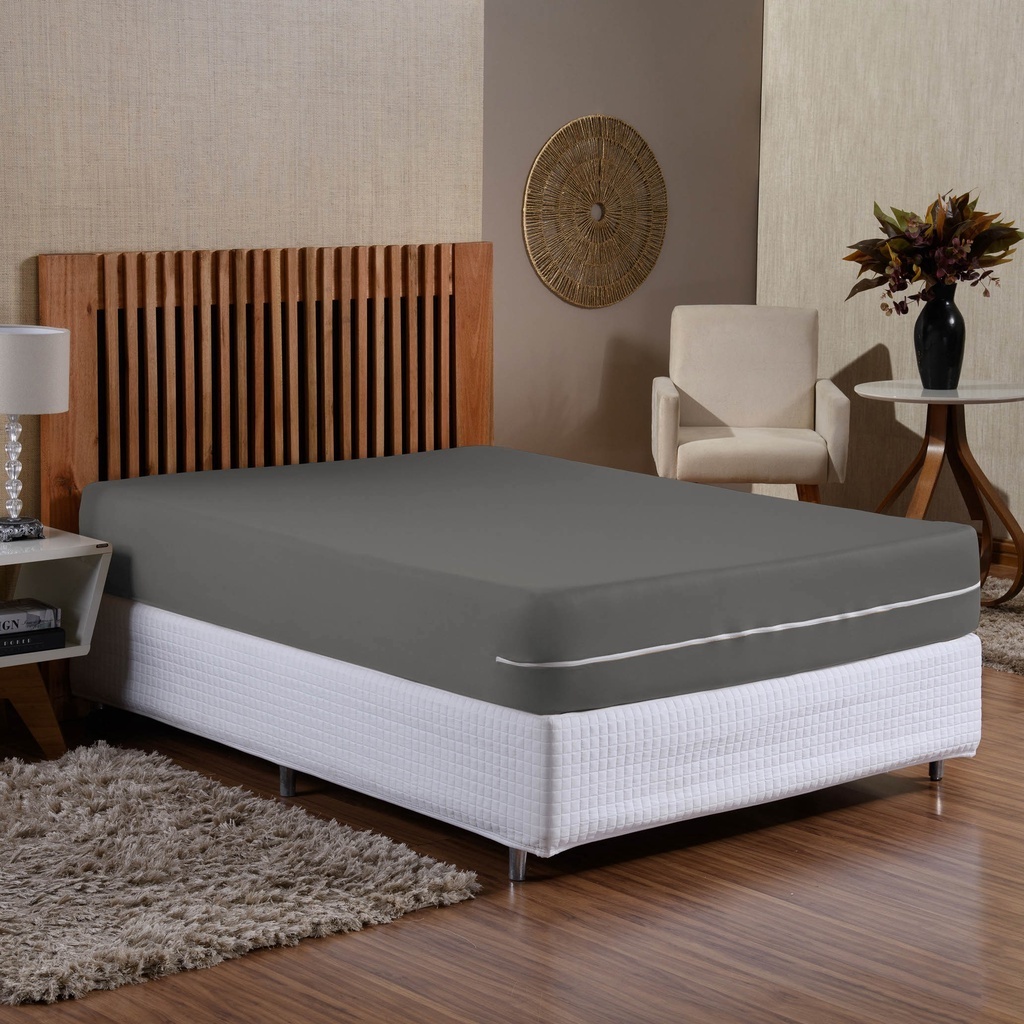 Capa para colchão malha gel tecido grosso com zíper várias cores em Oferta na Shopee