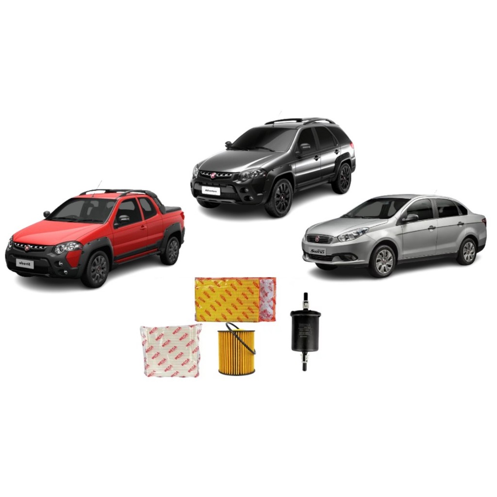 Kit Revisao Filtro Troca Completa Fiat Grand Siena Palio Strada 2012 2018 - Spare Parts and Accessories for Vehicles