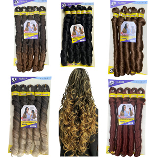 Jumbo French Curl Braids 5x 60cm Cherey Braids Boho Onduladas 400g Jumbo trança com cachos em Oferta na Shopee