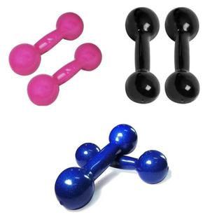Kit Musculação Pares de Halteres Emborrachados de 2 kg, 3 kg e 4 kg cada