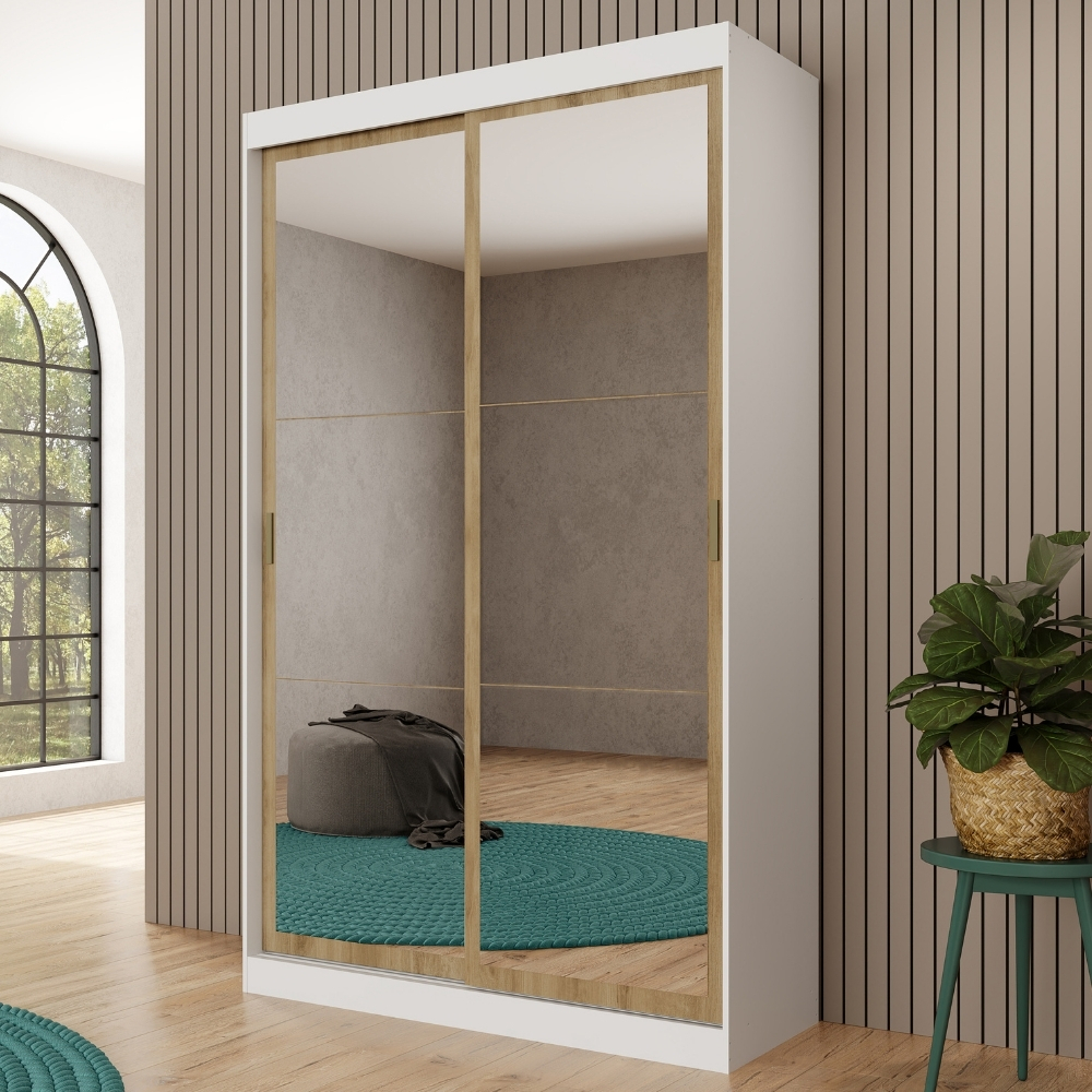 Guarda Roupa Infantil 2 Portas 2 Gav Espelho Branco Carraro Nero em Oferta na Shopee