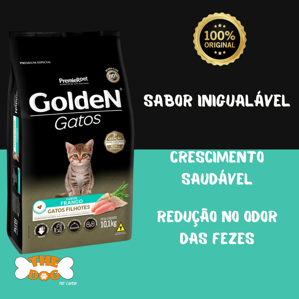 Ração Golden Gatos Filhotes Sabor Frango 10,1kg — imagem 2 de 2