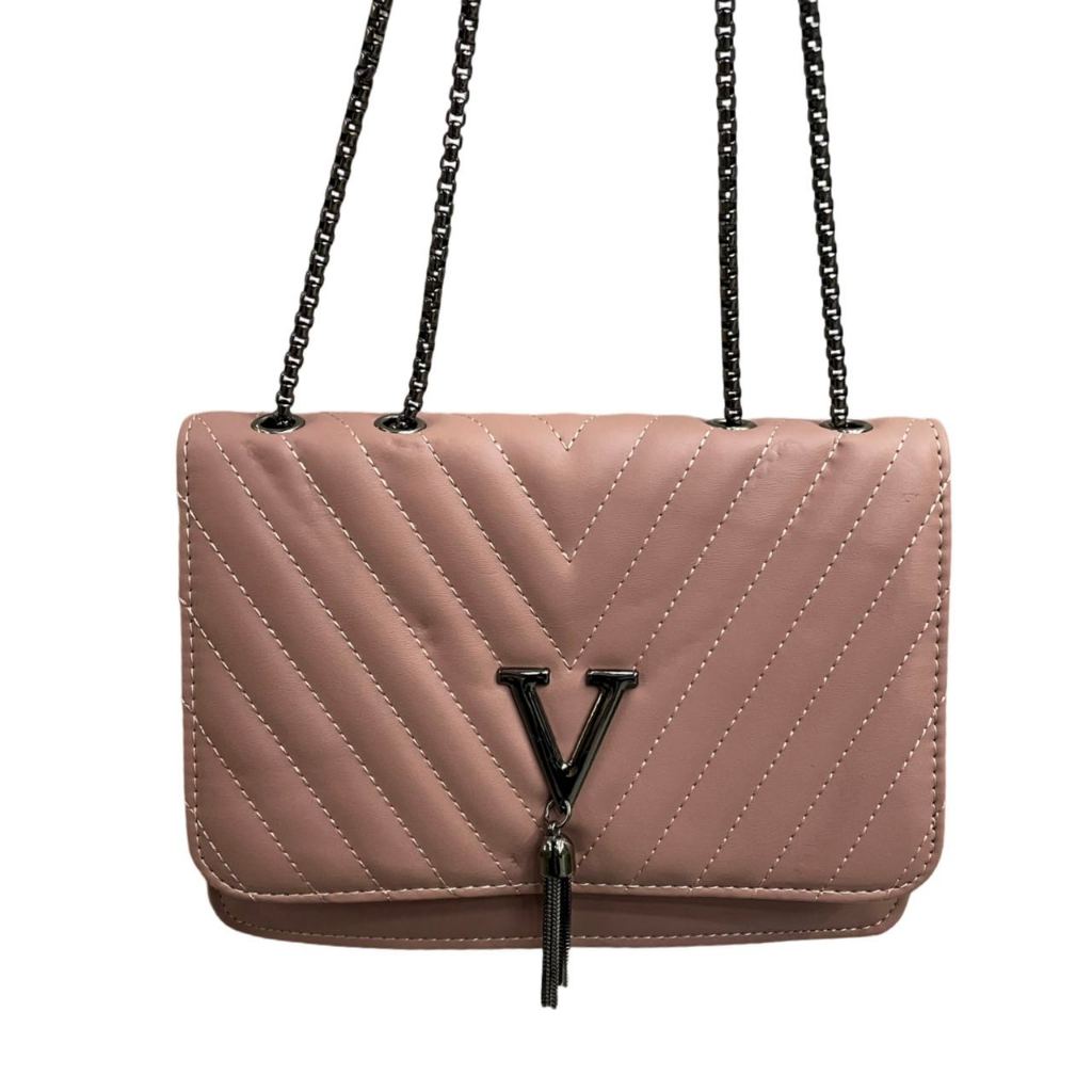 Bolsa Feminina com Alça Corrente Moda Elegante Xadrez