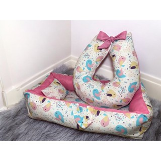 Kit Ninho Redutor Quadrado + Almofada de Amamentação - Várias Estampas em Oferta na Shopee