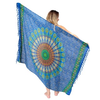 Canga de Praia Viscose Mandala Com Dourado em Viscose em Oferta na Shopee