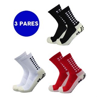 KIT 3 Meias de futebol Meias Esportivas De Algodão Antiderrapantes De Alta Qualidade Enviar imediatamente em Oferta na Shopee