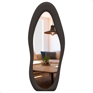Espelho Grande Corpo Orgânico Com Suporte 170x70cm Veludo - Gaia em Oferta na Shopee