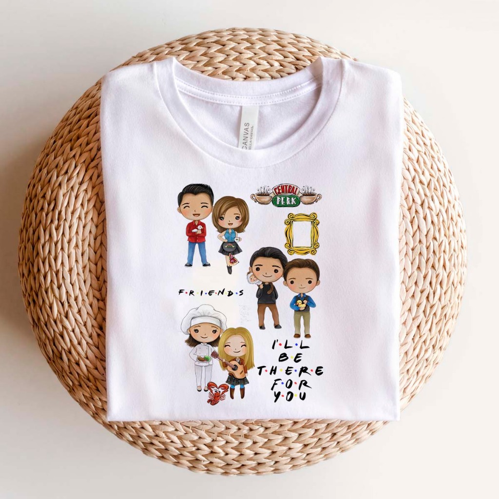 Camiseta tshirt branca estampada personalizada Estampa Seriado serie Friends polielastano