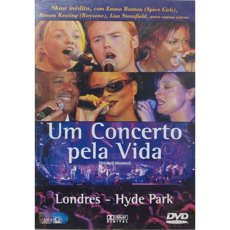 Dvd Um Concerto pela Vida Londres Hyde Park Otimo Estado Emma Bunton Spice Girls Boyzone