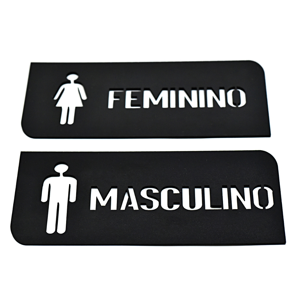 Placa de Banheiro Mdf Premiun (Plaquinha) De Porta Sinalização
