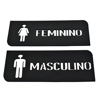 Placa de Banheiro Mdf Premiun (Plaquinha) De Porta Sinalização