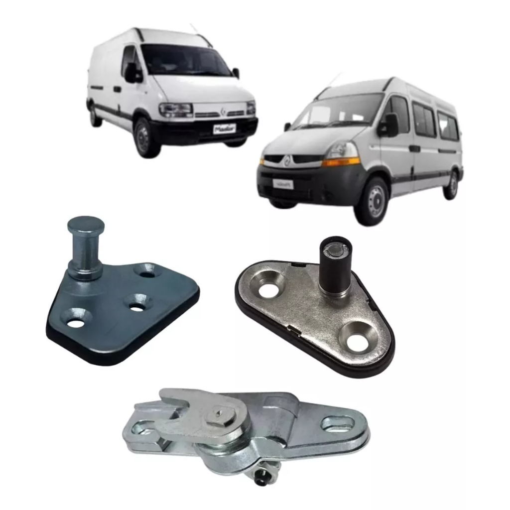 Kit Fechadura Superior E Batente Pino Porta Lateral (De Correr) Renault Master 2003 Até 2012