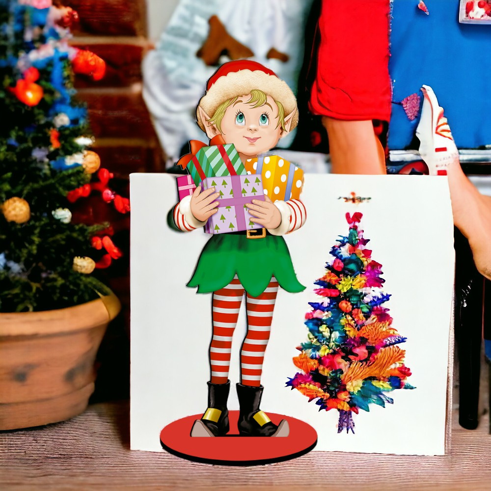 DUENDE SAIA VERDE COM PEDESTAL - presente