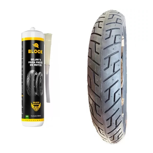 Pneu CBX 200 Traseiro 100/90-18 Strada + Selante Anti-Furo Block em Oferta na Shopee