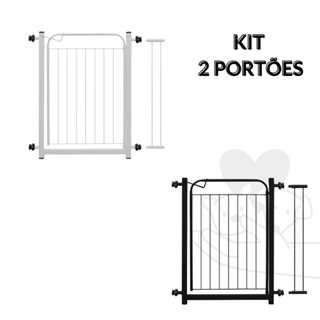 Kit Portão Pet Com 02 UNIDADES Grade de Proteção Para Cães Acompanha Extensor de 10cm Envio Imediato em Oferta na Shopee