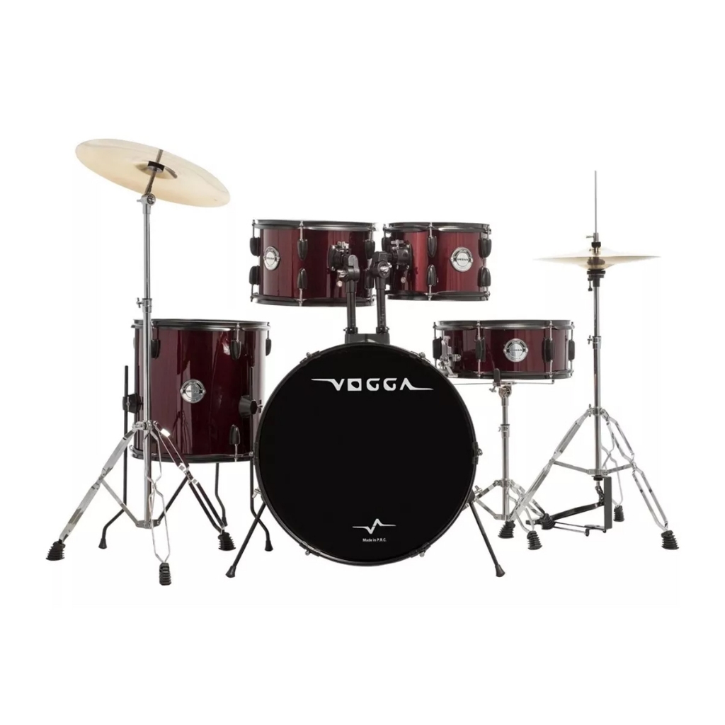 Bateria Acústica Vogga Urban Vpd120 Vinho Bumbo 20 - Hobbies & Collections