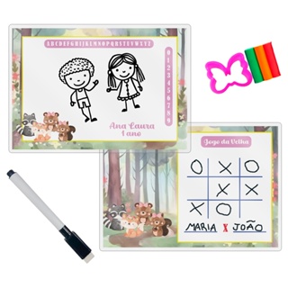 20 Lousa Mágica  Kit Lembrancinha Personalizados Com Canetinha Qualquer Tema Bosque Encantado em Oferta na Shopee