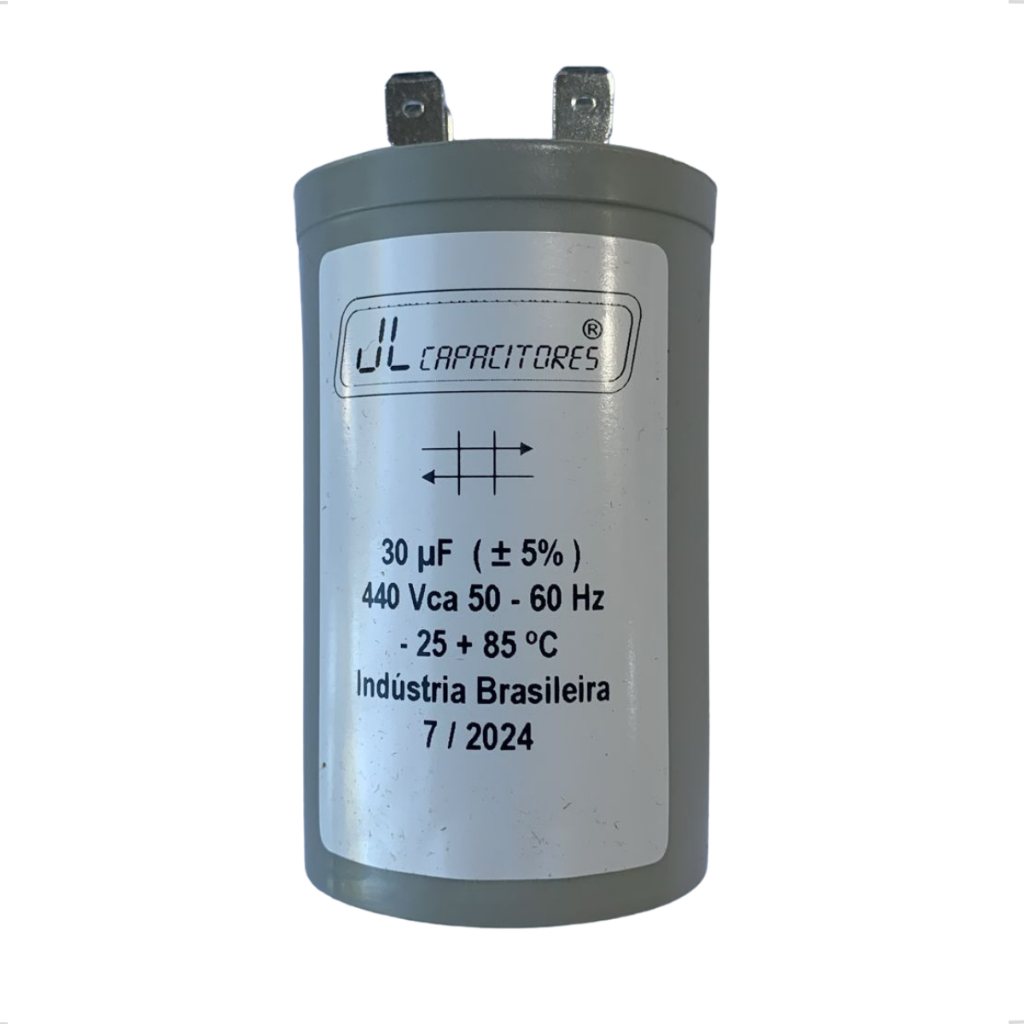 Capacitor Permanente 30uf 440vca 440V 30 Microfarad 7x4,5cm 50-60hz +- 5% Motor JL Capacitores