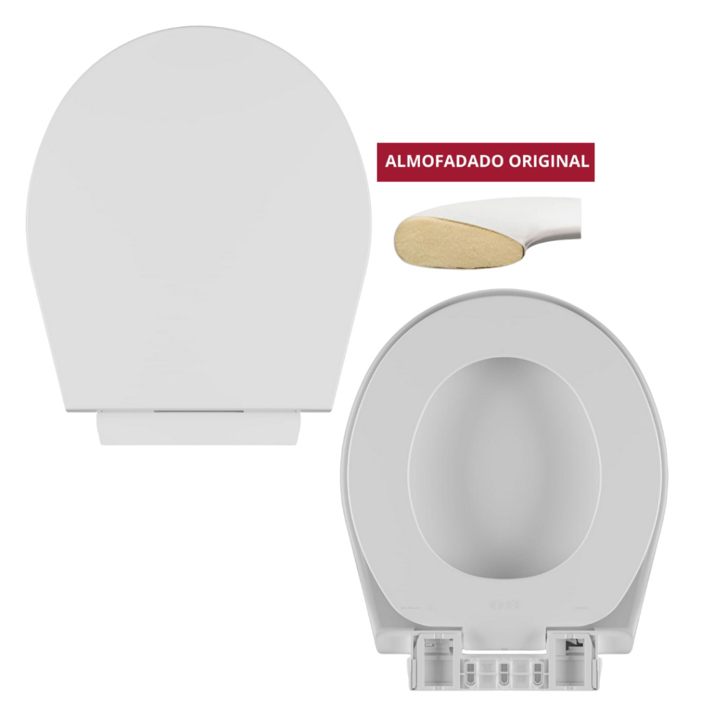 Assento Soft Close Click Almofadado Branco - Astra