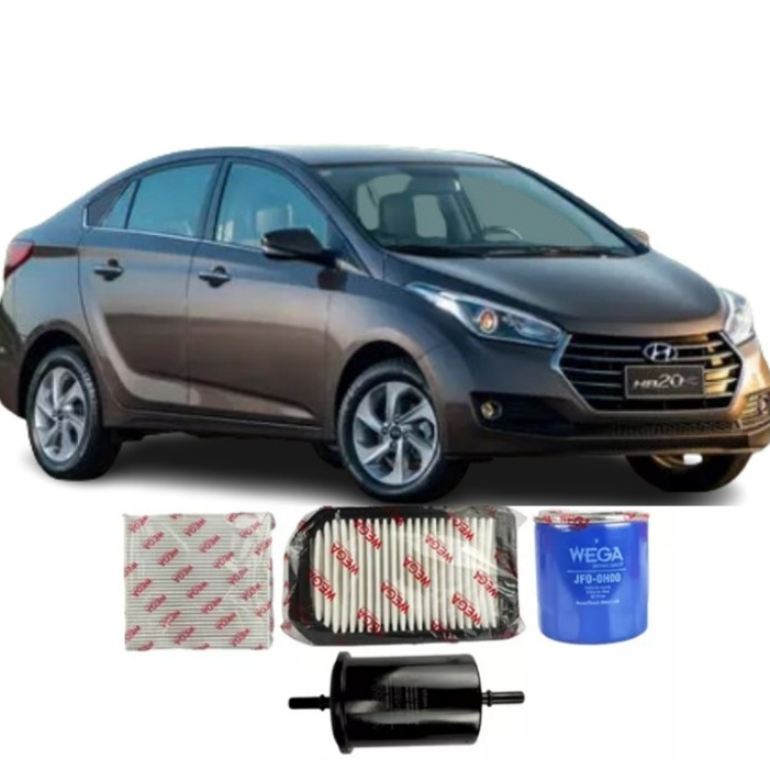 Kit Revisao Filtro Troca Completa Wega Hyundai Hb20 s 12v Turbo 2016 a 2019 em Oferta na Shopee
