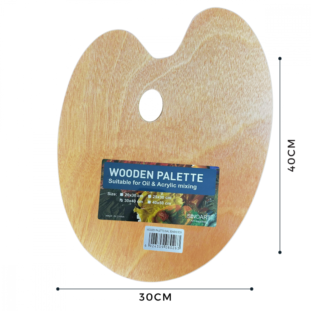Paleta Para Pintura Oval Sinoart 30x40cm