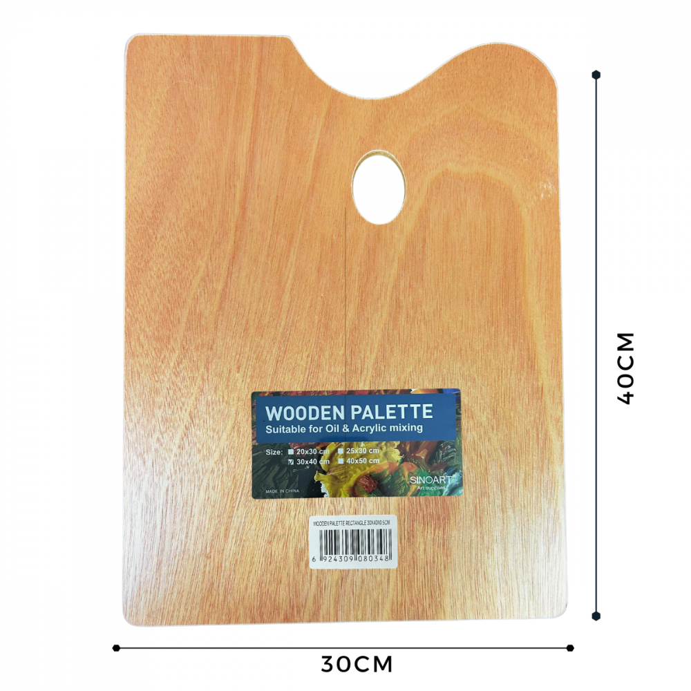 Paleta Para Pintura Retangular Sinoart 30x40cm