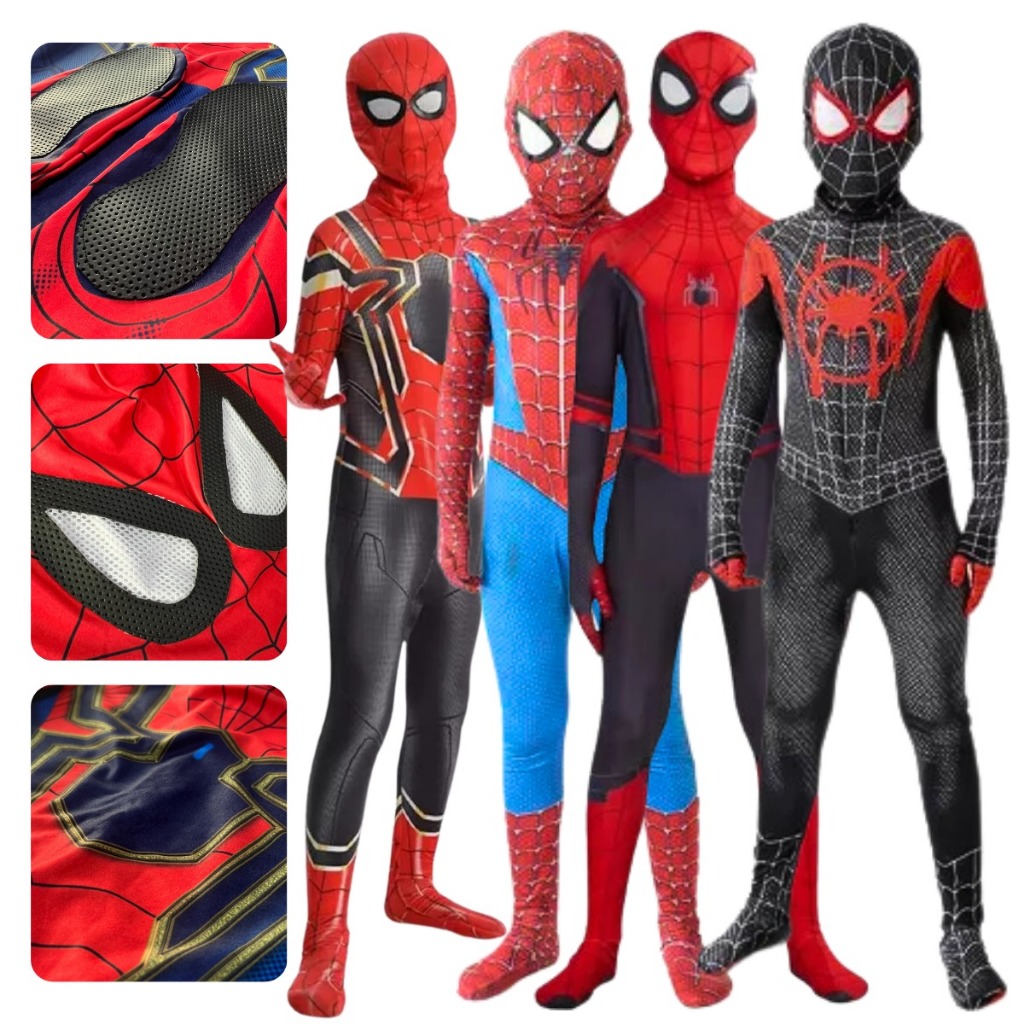 Homem Aranha Fantasia ANTI-DERRAPANTE NO SOLADO - SÃO PAULO CAPITAL -TELA NAS LENTES  - Roupa