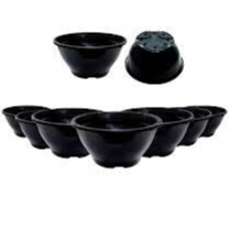 Kit 10 vasos cuia 13 preto para plantas,suculentas,pendentes,cactos e outras