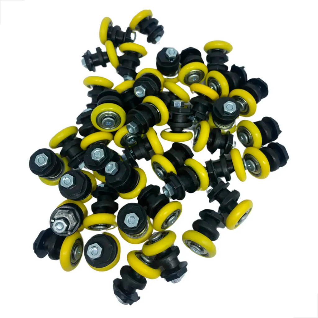 Roldana Excêntrica 1125 Amarela Regulável Para Porta De Vidro Box 8/10mm Kit Com 100 em Oferta na Shopee