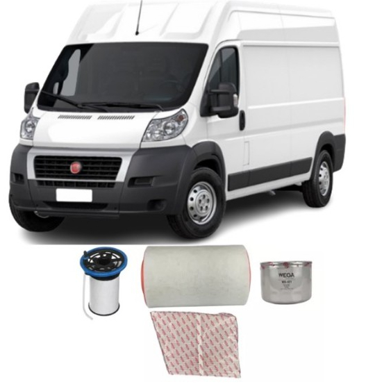 Kit Revisão Filtro Troca Completa Wega Fiat Ducato Multijet 2.3 16V 4 Cilindro 2018 2019 2020 2021 - Spare Parts and Accessories for Vehicles
