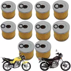 Kit 10 Unidades Filtro de Óleo Yes 125 2006 a 2016 Intruder 125 2002 a 2016 Burgman 2006 2007 2008