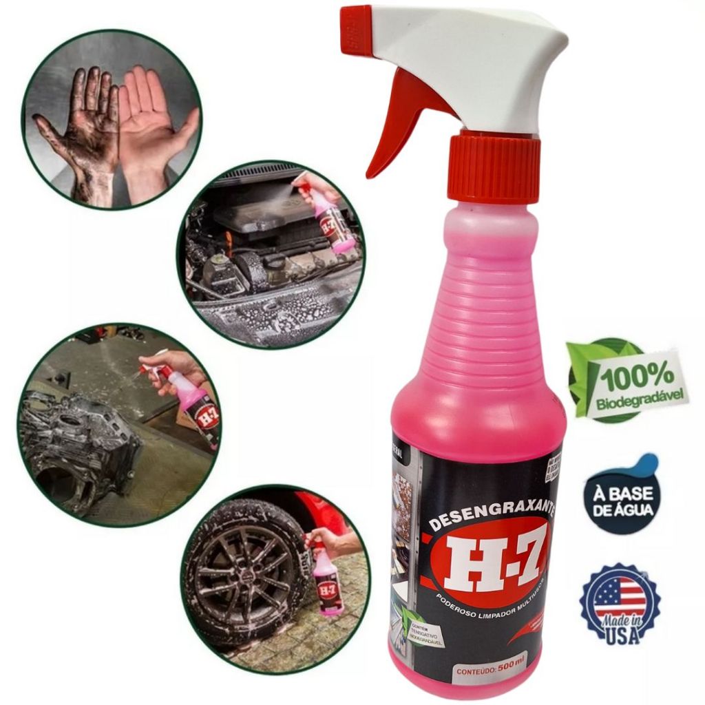 Desengraxante Multiuso (500ml) C/ Gatilho - H7 em Oferta na Shopee