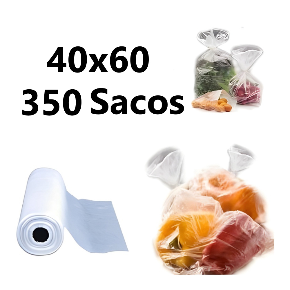 Bobina Plastica Picotada 40x60 10KG com 350 Sacos