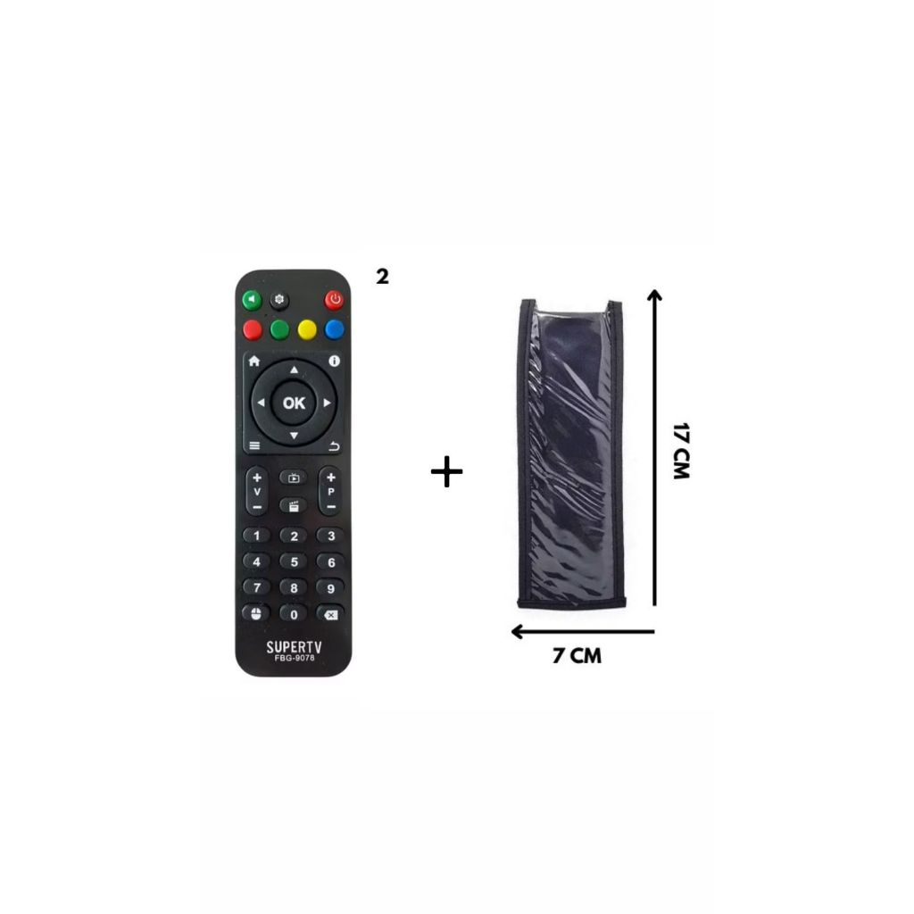 KIT Capa Para Controle Remoto 7cm X 17cm + Controle super TV