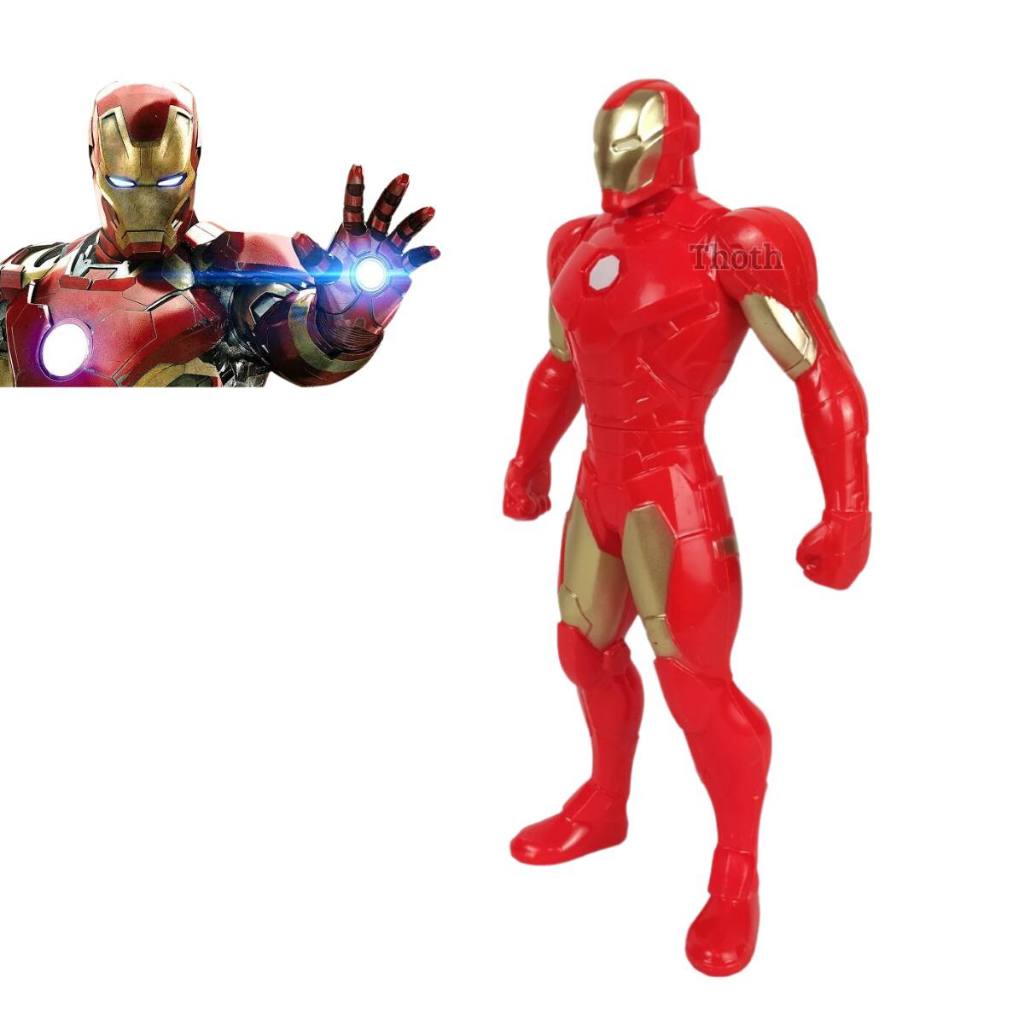 Boneco Homem de Ferro Vingadores Grande Coleção Marvel Super Heróis Brinquedos Semi Articulados