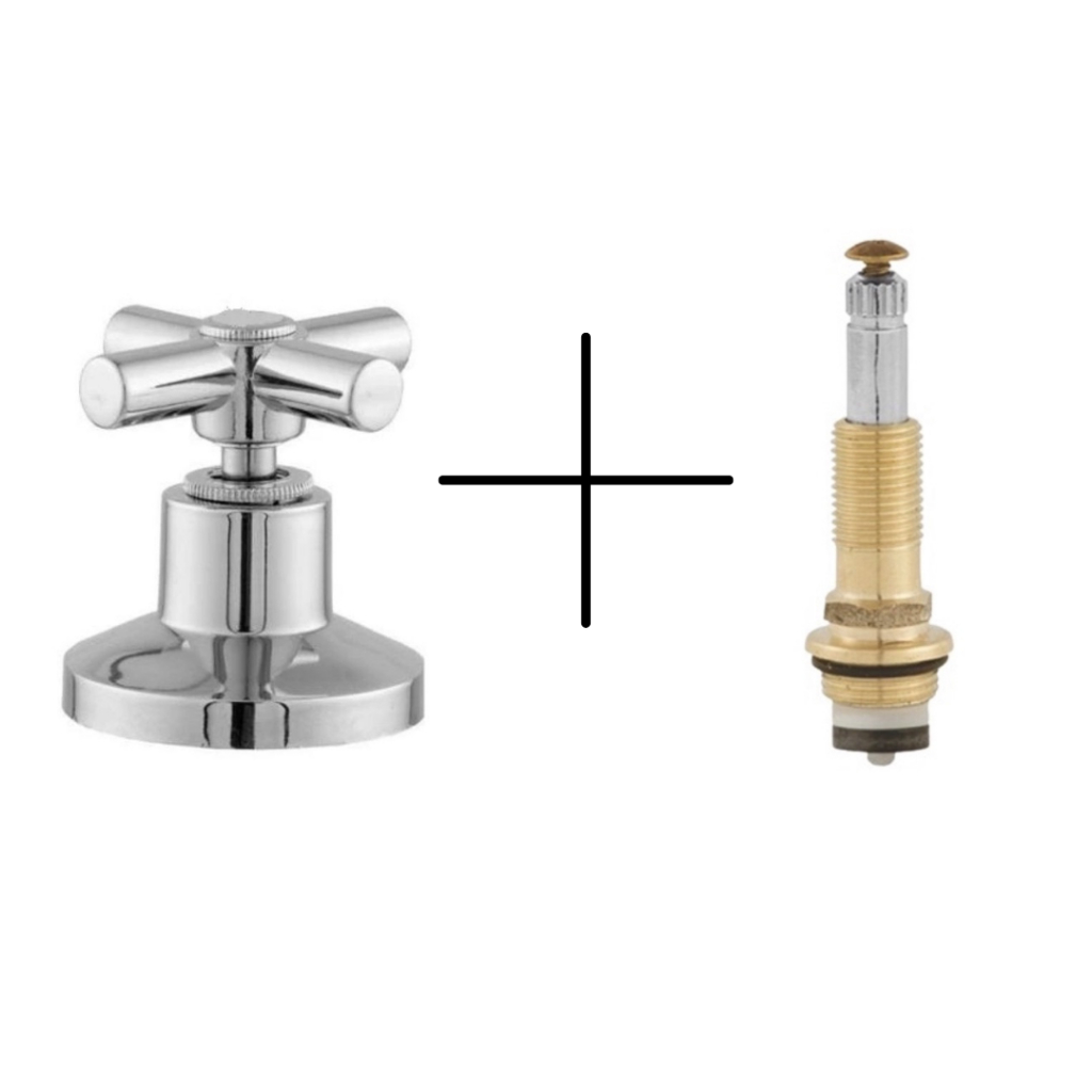 Acabamento Registro Banheiro C31 ABS Cromado Padrao Deca 1/2 3/4+Reparo para Registro Pressao 1416