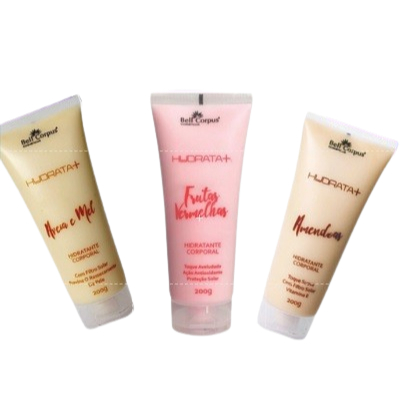Kit c/3un Hidratantes Corporais Amendoas, Aveia e Mel e Frutas Vermelhas 200g - BellCorpus